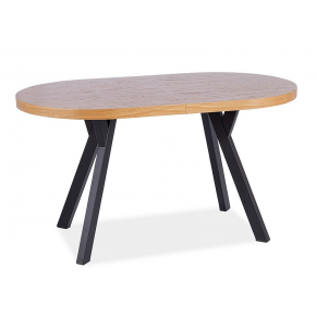 Стол обеденный SIGNAL DOMINGO II дуб/черный 140-272/80